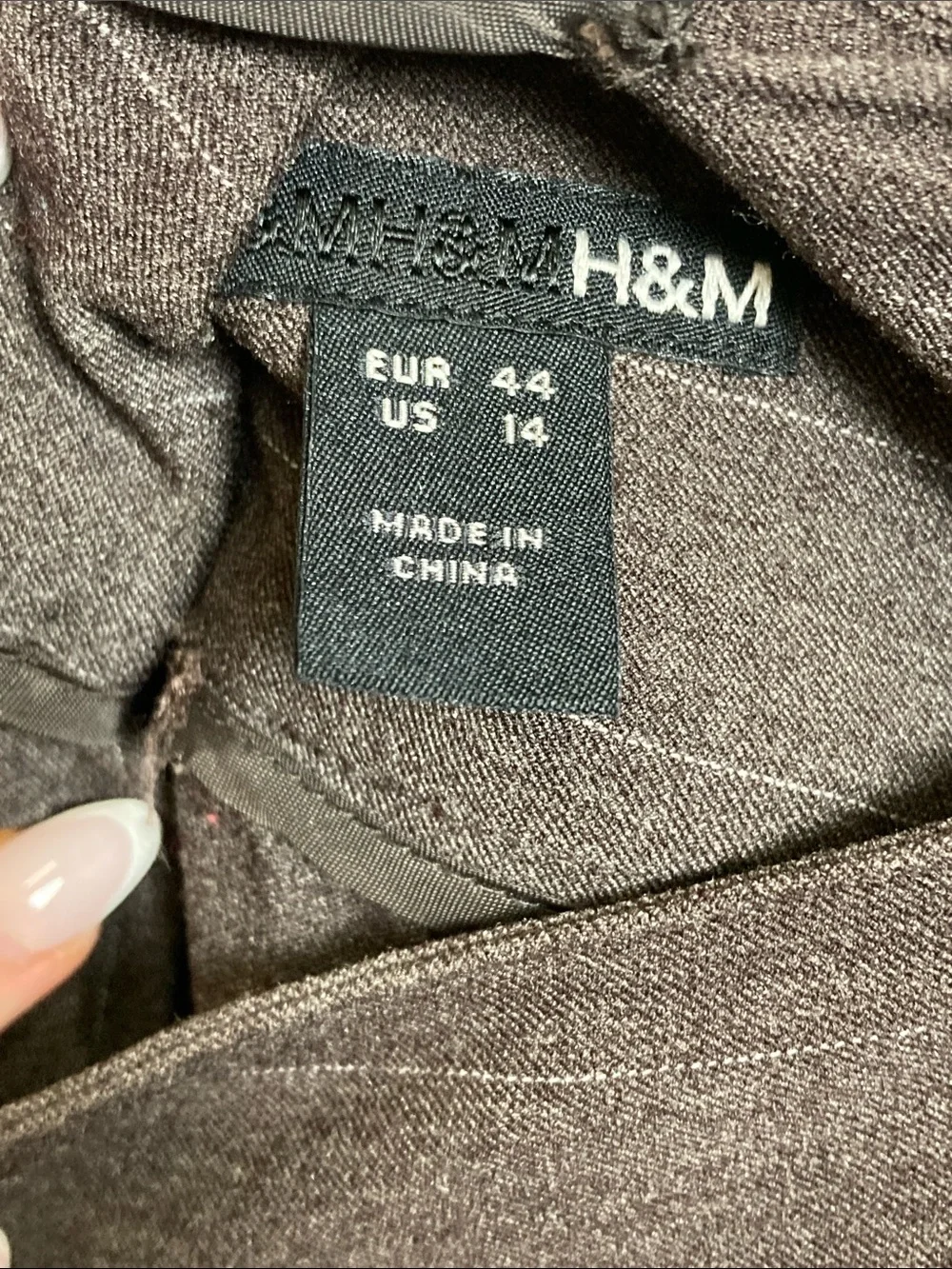 H&M Brown Pinstripe Women's Blazer & Pants Suit